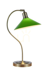 Lampa stołowa Markslojd Vela 108864 zielona antyczny mosiądz 49 cm small 0