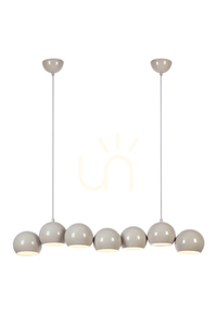 Lampa wisząca Markslojd Cupolo 7L szara stalowa 108914 small 0