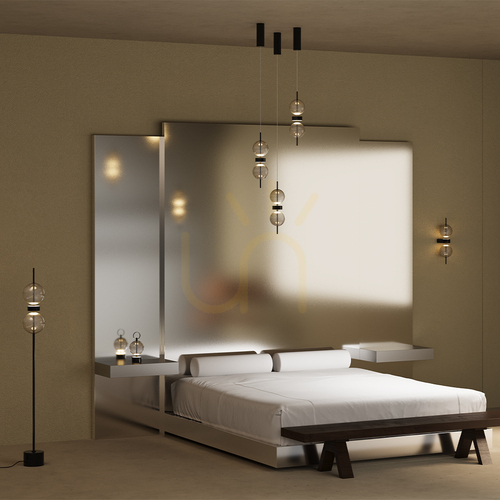 Sprawdź Lampa podłogowa Maytoni MOON czarna dymna LED MOD478FL-L15B3K