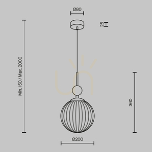 Lampa wisząca TAVO MOD453PL-01BG Maytoni 4 Lampa wisząca TAVO MOD453PL-01BG Maytoni small 4