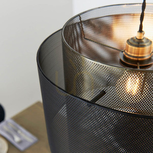 Lampa wisząca Endon Plexus mosiądz stal E27 25 cm small 7