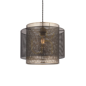 Lampa wisząca Endon Plexus mosiądz stal E27 25 cm small 0