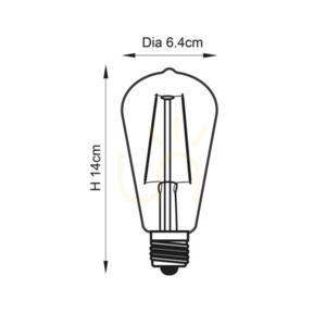 Akcesorium LED filament E27 transparentne szkło Endon 2W 14 cm small 1