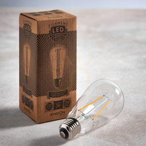 Akcesorium LED filament E27 transparentne szkło Endon 2W 14 cm small 4