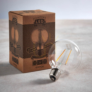 Żarówka LED filament Endon 77108 E27 2 W 230 lm 2200 K, transparentna, Ø 9,5 cm small 4