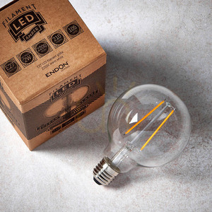 Żarówka LED filament Endon 77108 E27 2 W 230 lm 2200 K, transparentna, Ø 9,5 cm small 5