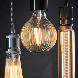 Żarówka dekoracyjna LED Ribb E27 4W 400lm 2000K bursztynowa kula G125 Ø12,5 cm 80179 Endon small 6