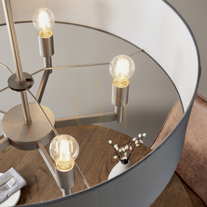 Lampa wisząca Endon Grande szara 5xE27 80 cm small 4