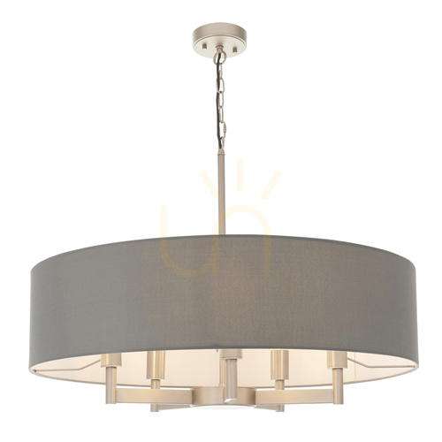 Sprawdź Lampa wisząca Endon Grande szara 5xE27 80 cm