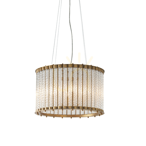 Sprawdź Lampa Wisząca Endon Romola Złota 6xE14 Glamour Ø50 cm