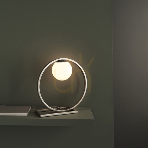 Sprawdź Lampa stołowa Endon Enzo srebrna stal szkło G9