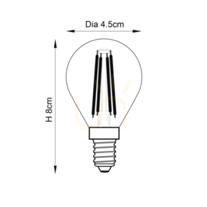 LED filament E14 4W transparentny Endon small 1