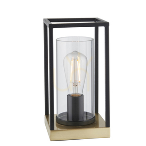Lampa stołowa Endon Caleb mosiądz szkło stal E27 29 cm small 0