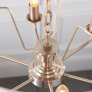 Lampa wisząca Endon Highclere beżowa 6xE14 55 cm tkanina small 6