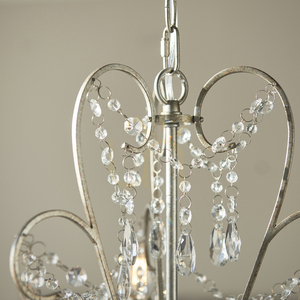 Lampa wisząca Endon Berkley 95524 srebrna 3x E14 z kryształowym szkłem small 6