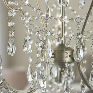Lampa wisząca Endon Berkley 95524 srebrna 3x E14 z kryształowym szkłem small 7
