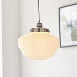 Lampa wisząca Endon Camberley srebrna stal szkło E27 30 cm small 4