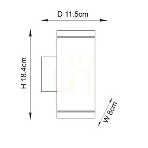 Kinkiet Endon Milton czarny 2xGU10 LED dimmable aluminium szkło small 1