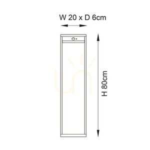 Słupek ogrodowy solarny Endon Dannah czarny LED PIR 80 cm 96936 small 2