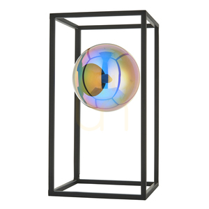 Lampa stołowa Endon Kinjo czarna z iryzującym szkłem G9 30 cm small 1