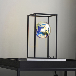 Lampa stołowa Endon Kinjo czarna z iryzującym szkłem G9 30 cm small 7