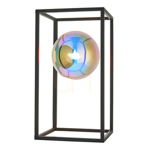 Lampa stołowa Endon Kinjo czarna z iryzującym szkłem G9 30 cm small 0