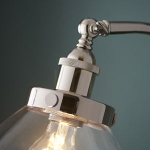 Lampa stojąca Endon Hansen srebrna stal szkło E27 152 cm small 1