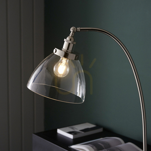 Lampa stojąca Endon Hansen srebrna stal szkło E27 152 cm small 7