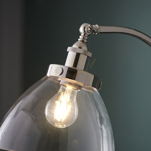Lampa stojąca Endon Hansen srebrna stal szkło E27 152 cm small 8