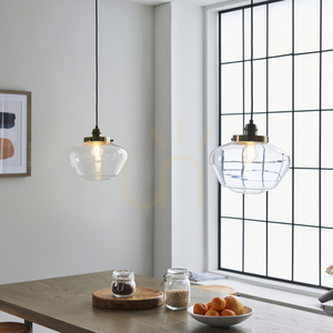 Lampa wisząca Endon Camberley mosiądz szkło E27 30 cm 4 Lampa wisząca Endon Camberley mosiądz szkło E27 30 cm small 4