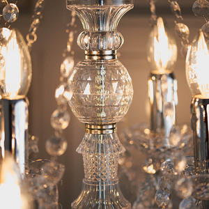 Lampa Wisząca Endon Clarence Chrom 12xE14 Akryl Stal 78 cm 1 Lampa Wisząca Endon Clarence Chrom 12xE14 Akryl Stal 78 cm small 1
