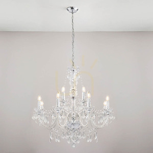 Lampa Wisząca Endon Clarence Chrom 12xE14 Akryl Stal 78 cm 3 Lampa Wisząca Endon Clarence Chrom 12xE14 Akryl Stal 78 cm small 3