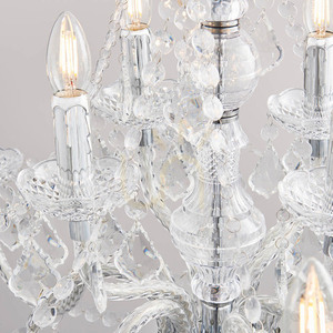 Lampa Wisząca Endon Clarence Chrom 12xE14 Akryl Stal 78 cm 4 Lampa Wisząca Endon Clarence Chrom 12xE14 Akryl Stal 78 cm small 4