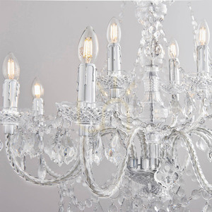 Lampa Wisząca Endon Clarence Chrom 12xE14 Akryl Stal 78 cm 5 Lampa Wisząca Endon Clarence Chrom 12xE14 Akryl Stal 78 cm small 5