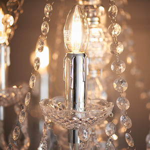 Lampa Wisząca Endon Clarence Chrom 12xE14 Akryl Stal 78 cm 9 Lampa Wisząca Endon Clarence Chrom 12xE14 Akryl Stal 78 cm small 9
