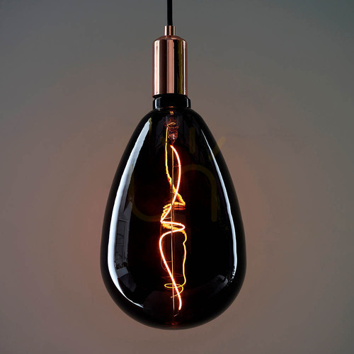 Sprawdź Lampa wisząca Wisp przydymiona Endon E27 4W szkło stal