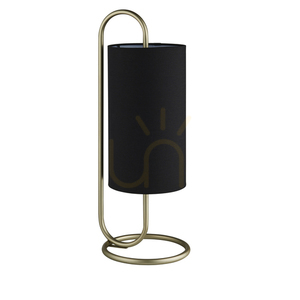 Lampa stołowa Endon Klip w kolorze antycznego mosiądzu z czarnym abażurem E27, 50 cm small 1
