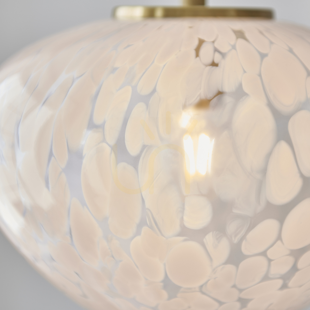 Wyświetl Lampa wisząca Endon Mali mosiądz szkło E27 33 cm Lampa wisząca Endon Mali mosiądz szkło E27 33 cm