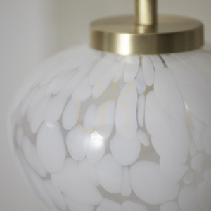 Lampa stołowa Endon Mali mosiądz stal szkło G9 small 1