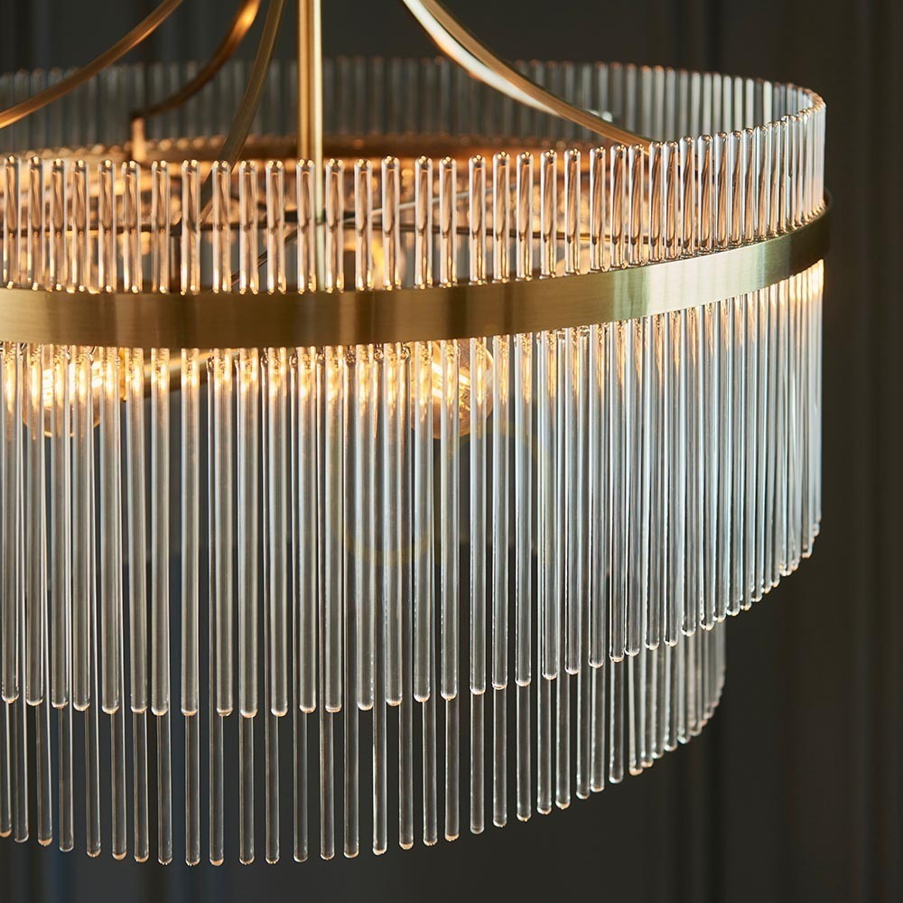 Zobacz Lampa wisząca Endon Marietta mosiądz, 5x E14, 50 cm Lampa wisząca Endon Marietta mosiądz, 5x E14, 50 cm