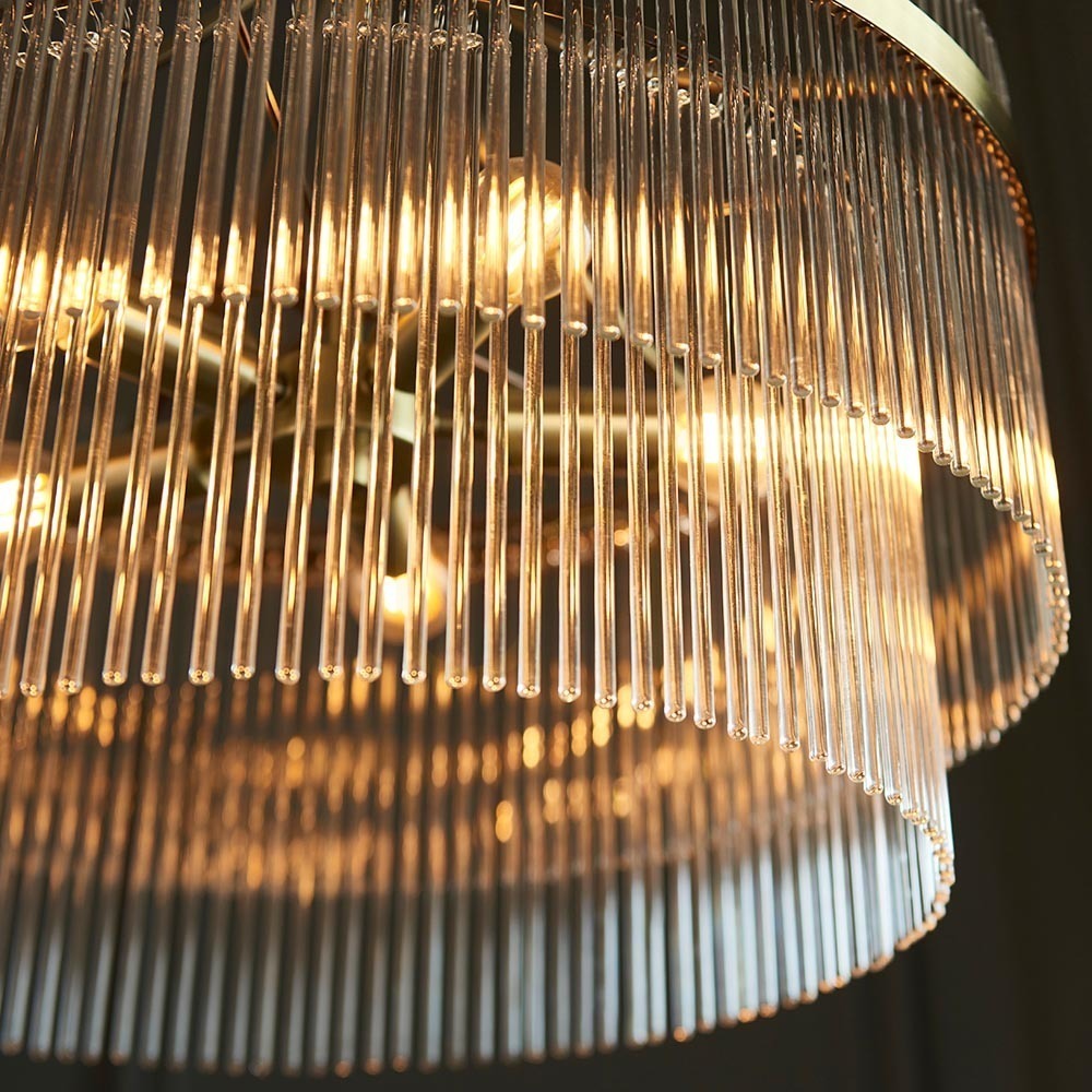 Obejrzyj Lampa wisząca Endon Marietta mosiądz, 5x E14, 50 cm Lampa wisząca Endon Marietta mosiądz, 5x E14, 50 cm