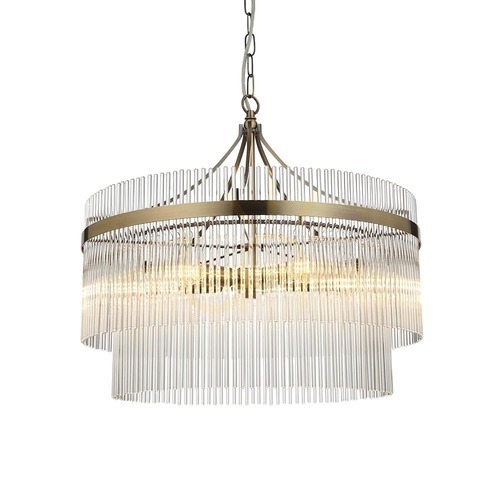 Sprawdź Lampa wisząca Endon Marietta mosiądz, 5x E14, 50 cm