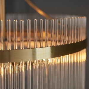 Lampa wisząca Endon Marietta 99167 antyczny mosiądz 3xE14 szklane pręciki Ø40 cm small 7