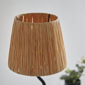 Lampa stołowa Endon Wriggle czarna rattanowa 45,7 cm small 1