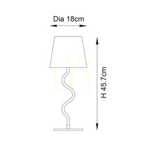 Lampa stołowa Endon Wriggle czarna rattanowa 45,7 cm small 2