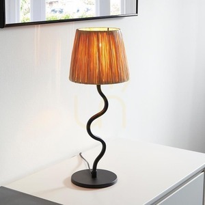 Lampa stołowa Endon Wriggle czarna rattanowa 45,7 cm small 4