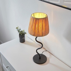 Lampa stołowa Endon Wriggle czarna rattanowa 45,7 cm small 6