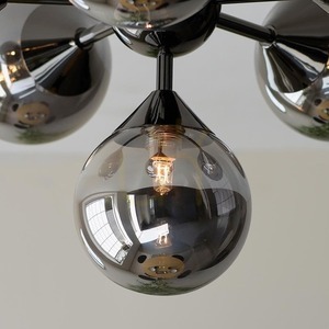 Lampa sufitowa Endon Oscar czarna 6xG9 49,8 cm stal szkło small 8