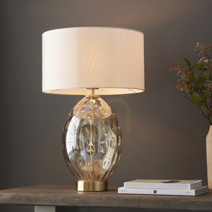 Lampa stołowa Endon Elin Dimple mosiądz vintage white E27 3 Lampa stołowa Endon Elin Dimple mosiądz vintage white E27 small 3