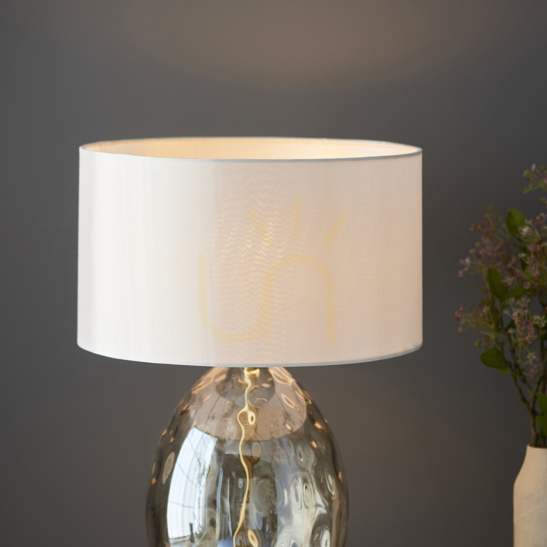 Obejrzyj Lampa stołowa Endon Elin Dimple mosiądz vintage white E27 Lampa stołowa Endon Elin Dimple mosiądz vintage white E27